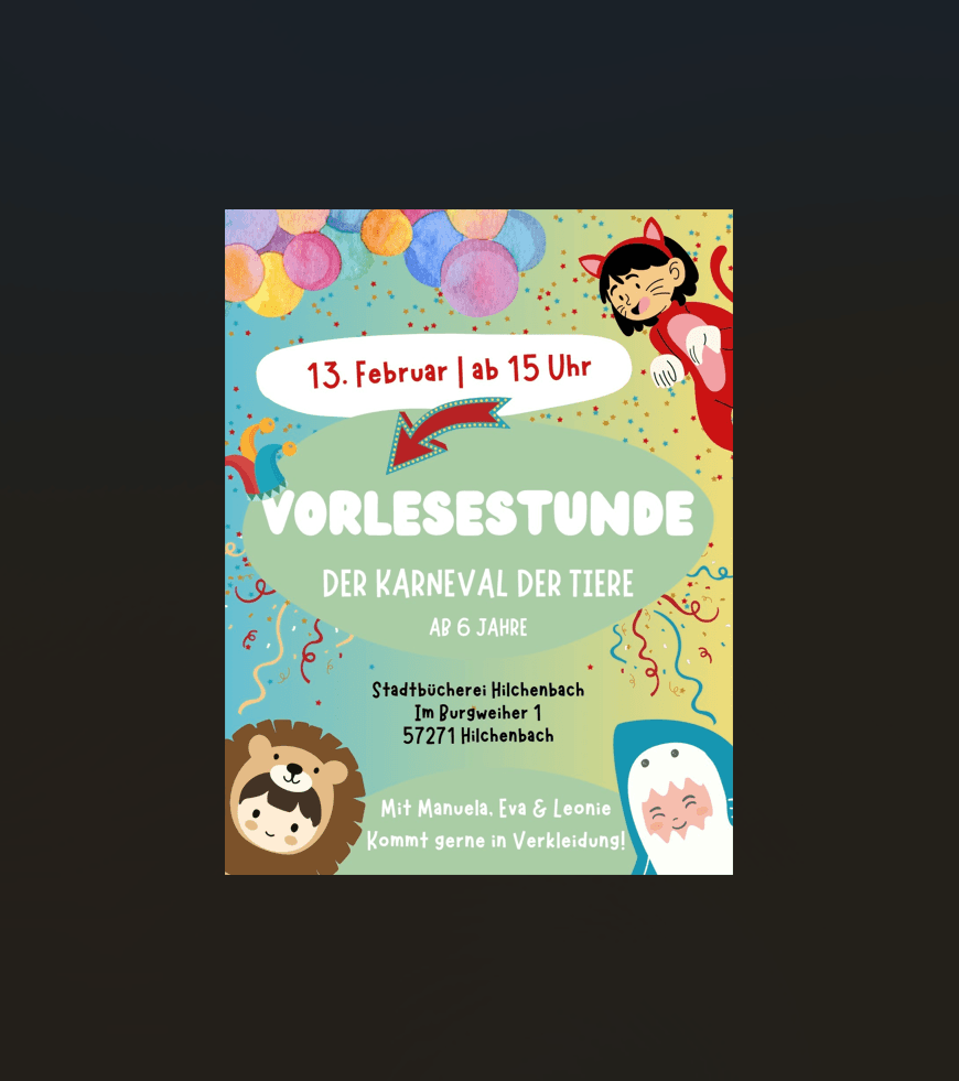 Galeriebild für Vorlesestunde "Der Karneval der Tiere"