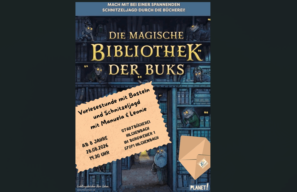 Galeriebild für Vorlesestunde, Schnitzeljagd und Basteln